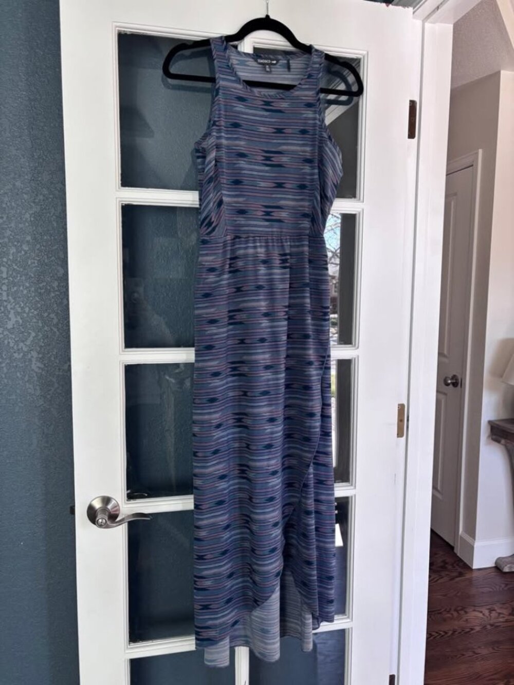 Toad & Co Sunkissed Maxi Dress - Size XS - Blue Geometric Pattern